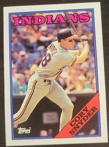 Cory Snyder 1988 Topps #620 Cleveland Indians MLB Baseball Card Vintage - Picture 1 of 2