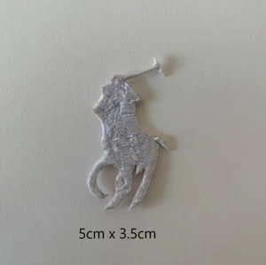 Polo Sports white Embroidered Patch sew iron on Patches transfer clothes shirts - Picture 1 of 3