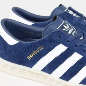 adidas Hamburg City Series Tech Indigo Blue White UK 9 US 9.5 Eur 43.5 - Picture 1 of 5