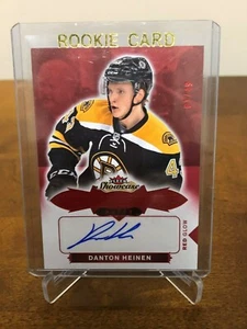 2016-17 Danton Heinen 1/49! Fleer Showcase Red Glow Hot Prospects Rookie Auto - Picture 1 of 2