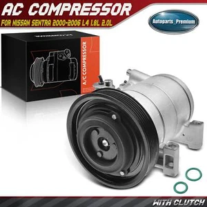 AC Compressor with Clutch for Nissan Sentra 2000-2006 L4 1.8L 2.0L 926004Z003 - Picture 1 of 8