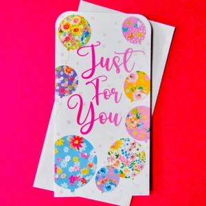 Money wallet Card With Envelope Gift Birthday Voucher Easter Girl Female Woman - Picture 1 of 6