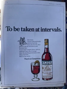 Campari 1970s original vintage advertising Aperitif Bar Retro Negroni - Picture 1 of 1