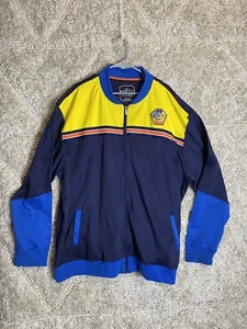 Born Fly OMulticolor Block Mesh Lined Windbreaker Size 5XL Blue Yellow - Picture 1 of 10