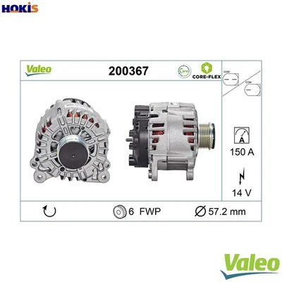 ALTERNATOR 200367 FOR AUDI CCWB/CCWA/CPNB 3.0L CGKB/CGKA/CAMB/CAMA 2.7L 6cyl - Image 1 of 4
