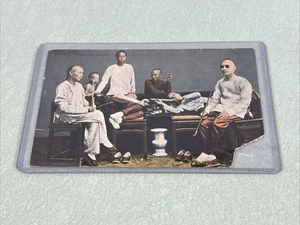 Postal efímera cachimba fumadores opio chinos de colección HONG KONG - Imagen 1 de 5