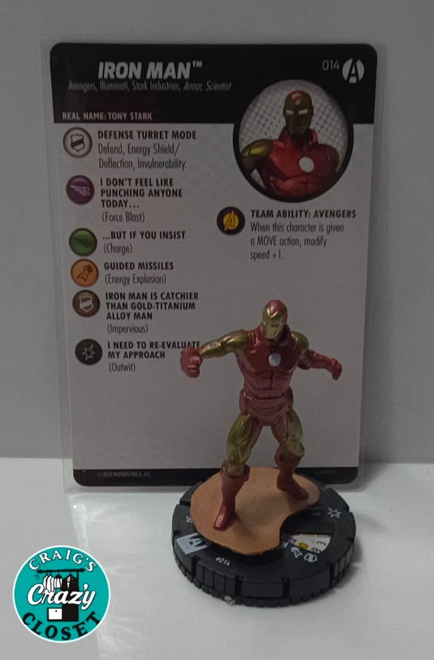 HeroClix Iron Man 014 Marvel Avengers Forever Set New Common - Image 1 of 1