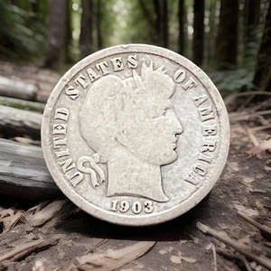 1903 BARBER DIME US 90% SILVER VERY NICE CONDITION L104 - Picture 1 of 3