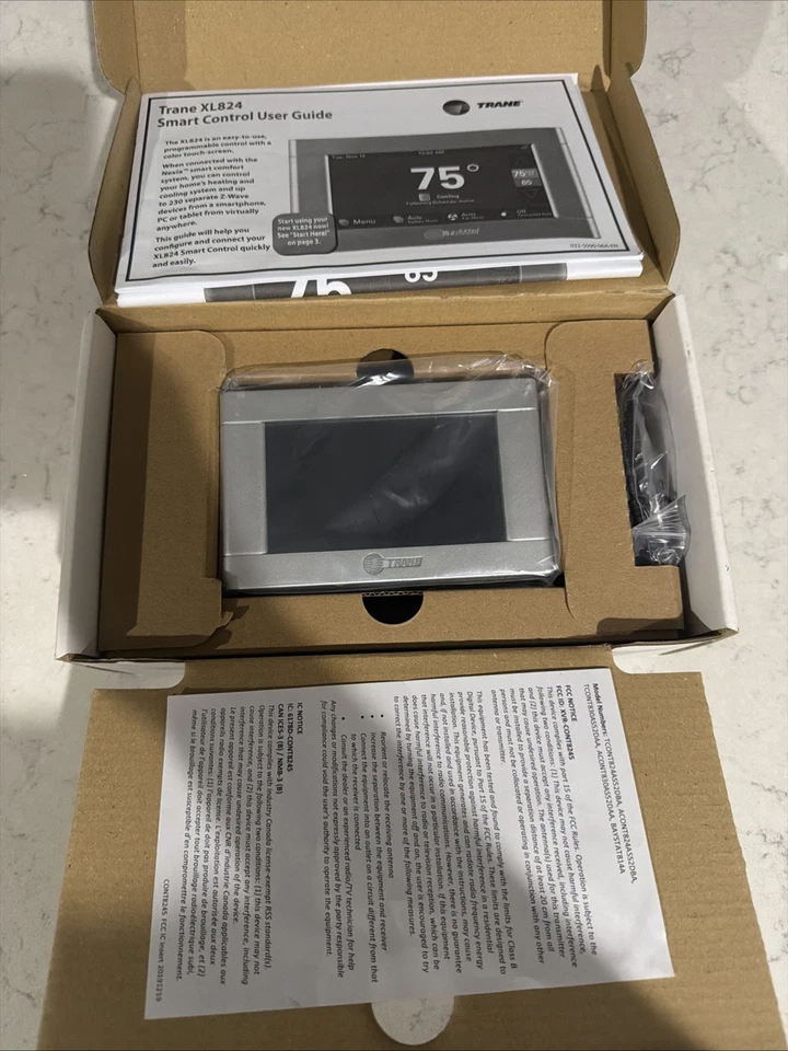 TRANE XL824 4.3 INCH SMART PROGRAMMABLE THERMOSTAT TOUCHSCREEN TCONT824AS52DBA - Image 1 of 4