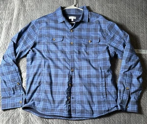 Camisa Peter Millar Doble Tela Manga Larga Abotonada Azul A Cuadros Para Hombre Talla Grande - Imagen 1 de 5