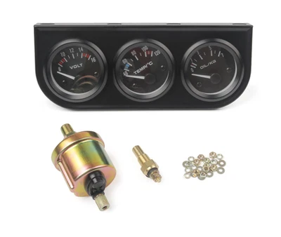 Three-in-one voltage, oil pressure, and water temperature gauge automotive parts - Image 1 of 4