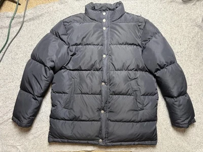 Brooks Brothers Jacket Mens Extra Large Black 346 Down Puffer Quilted Snap Front - Image 1 of 4