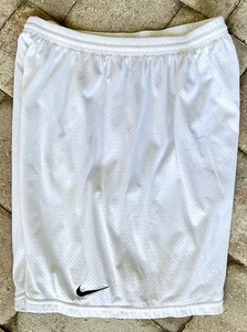 Pantaloncini da basket Nike Big Boy's XL 14-16-18 Dri Fit maglia maglia maglia bianca 6" cuciture interne - Foto 1 di 3