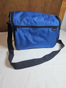 L.L. Bean Blue Travel Toiletries Bag Folding With Multiple Pockets For Hiking - Picture 1 of 12