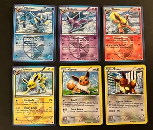 2013 POKEMON 2 EEVEE+GLACEON +FLAREON+JOLTEON+VAPOREON-PLASMA FREEZE NM - Picture 1 of 2