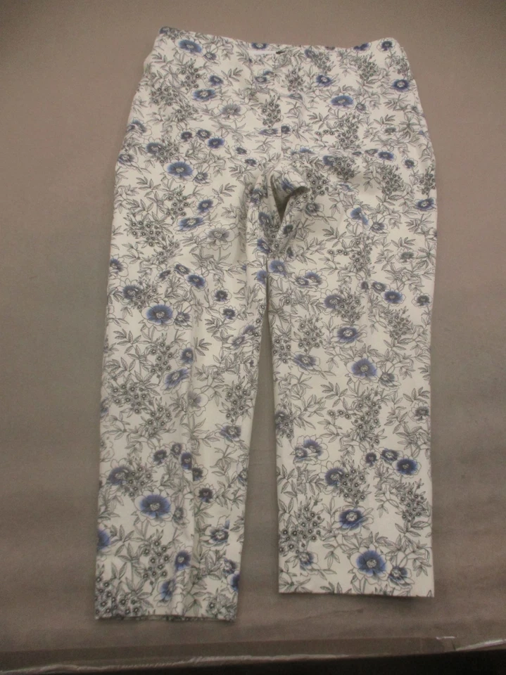 Pantalones de belleza recortados Talbots talla 8P para mujer multicolor floral mezcla de algodón 006 Foto 1 de 4