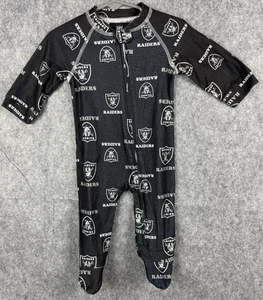 NFL Football Las Vegas Raiders Baby’s One Piece Pjs Pajamas Footed 0/3 M Team - Picture 1 of 5