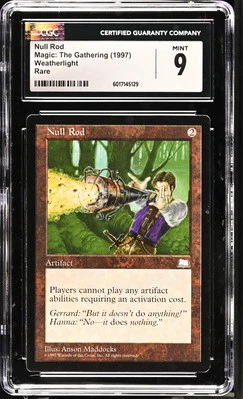 NULL ROD Weatherlight Rare Reserved List CGC 9 MTG [Nostalgium] - Image 1 of 2