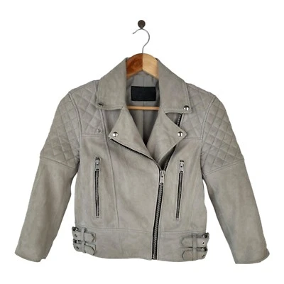 ALLSAINTS Gamuza Beattie Motociclista Chaqueta de Cuero Reino Unido 8 / EE. UU. 4 Foto 1 de 4