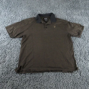 Ashworth Shirt Mens Extra Large Brown Geometric Mercerized Cotton Golf Polo - Picture 1 of 16