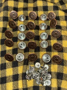 25 Polo Ralph Lauren New Jeans Replacement Metal Button And Stud Tack Snap Rivet - Picture 1 of 11