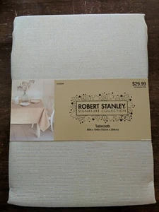 Shimmering Metallics Gold 60x104" Long Rectangle Tablecloth NEW Robert Stan;ey - Picture 1 of 6