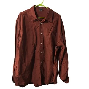 OLD NAVY REGULAR FIT ARANCIONE BRUCIATO MANICA LUNGA CAMICIA ABBOTTONATA UOMO XXL - Foto 1 di 4