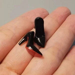 1/12 Scale Black High Heels Shoes Model for 6" Female Action Figure Toys Decor - Picture 1 of 9