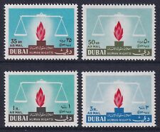 DUBAI 1964 Dichiarazione dei diritti umani 15° anniversario set di 4 SG 77-80 MLH/*