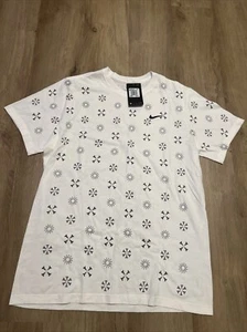 Nike Monogram All Of Print White T-Shirt Men Size Large - Picture 1 of 4