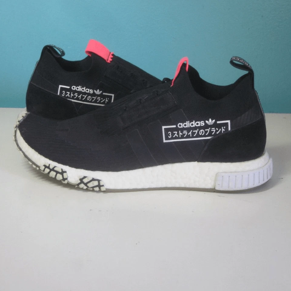 Adidas NMD Racer Hombre Talla 10.5 Negro BB 741 Tenis Excelente Estado Foto 1 de 4