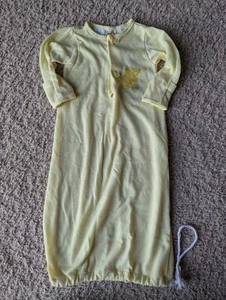 Vintage Care Bears Baby Pajamas PJ's Layette Gown 1980s Funshine Bear USA EUC - Picture 1 of 9