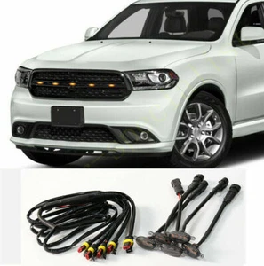For Dodge Durango 2008-2021 Car Front Grille LED Light Raptor Style Grill Cover - Picture 1 of 2