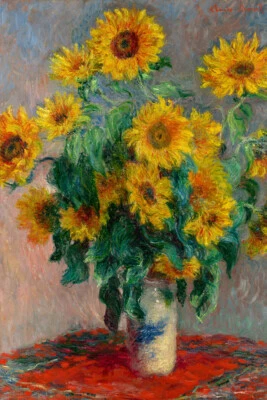 Girasoles Claude Monet Florero Pintor Arte Pared Habitación Póster - PÓSTER 20x30 Foto 1 de 4