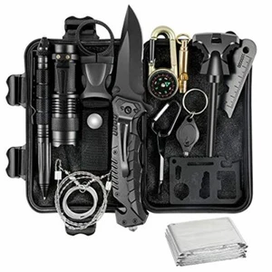 Survival Kit, 14 in 1 Survival Gear Gifts for Men Husband Father, Emergency Surv - Picture 1 of 6