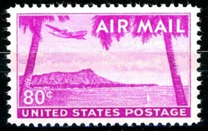 Diamond Head Hawaii 1952 Air Mail MNH Stamp VF/XF Centering MNH Scott's C46 - Picture 1 of 2