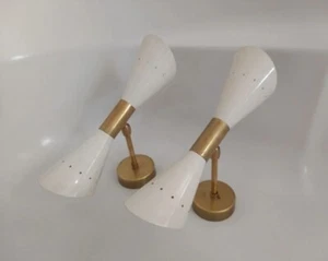 Coppia Applique Italiane Lampade Applique Stilnovo Arredoluce Lumi Torlasco Sciolari - Foto 1 di 10