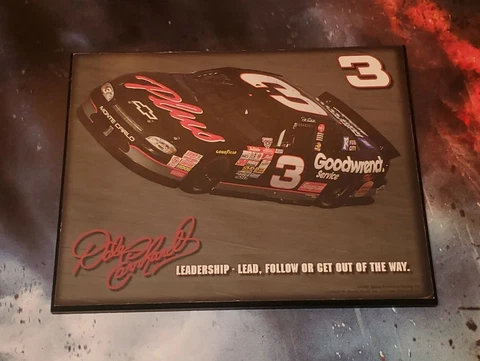 Dale Earnhardt Race Car Plaque Cover