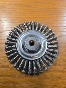 United Abrasives 03447 4x .020 M10 x 1.25" Stainless Wire Pipeline Brushes Knot - Picture 1 of 5