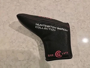 Cleveland Golf Huntington Beach Black & Pink Universal Blade Putter Cover-NEW - Picture 1 of 3