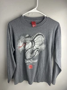 Vintage JNCO Jeans King Cobra Snake Gray Long Sleeve T-Shirt Youth Boys L Y2K - Picture 1 of 7