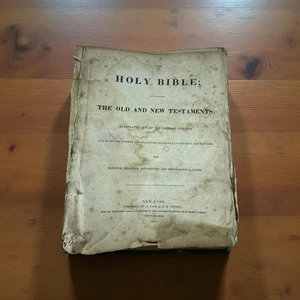 1846 Holy Bible owned by Charles Robinson III (Texas author and historian) - Picture 1 of 4