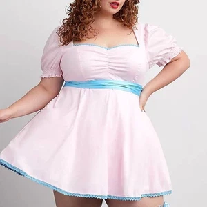 (SIN Cinturón) Torrid 2 18/20 Muñeca Clásica Rosa Pin Up Dolly Rockabilly Vestido Cosplay - Imagen 1 de 3