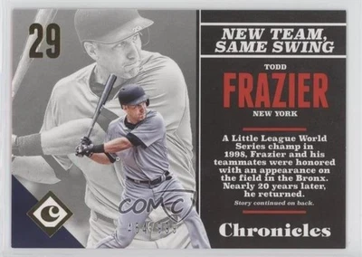 2017 Panini Chronicles Gold /999 Todd Frazier #58 - Image 1 of 2