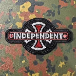 INDEPENDENT TRUCKS gestickter Aufnäher Bügelbild/Aufnähen SKATEBOARD SKATERKREUZ - Bild 1 von 5