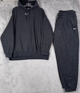 Nike Tracksuit Mens XL Sweatsuit Center Swoosh Viscose Soft Fleece 2 Piece Set - Picture 1 of 21