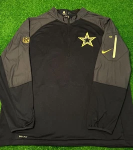 Nike Dallas Cowboys NFL Championship Drive Gold Logo On Field 1/4 Zip Jacket XXL - Picture 1 of 6
