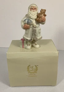 Lenox Clásico Papá Noel Figura Sosteniendo Oso de Peluche Tren Regalos Porcelana Borde Dorado - Imagen 1 de 24