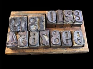 Antike Stempel Stempelkasten Zahlen Jahreszahlen Ca. Um 1900 - Bild 1 von 15