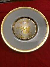 THE Art Of Chokin 24KT Gold Bird On Water   Plate 7â3/4.